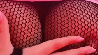 Zoe Moore Nude Fishnet Nipples Play OnlyFans Video Leaked