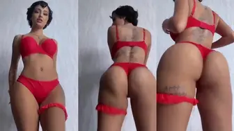 Malu Trevejo New Hair Cut in Red Lingerie PPV OnlyFans Video Leaked
