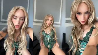 Darla Eliza Nudes Green Lingerie PPV Video Leaked