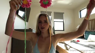 Caroline Zalog Custom Micro Bikini Haul Video Leaked
