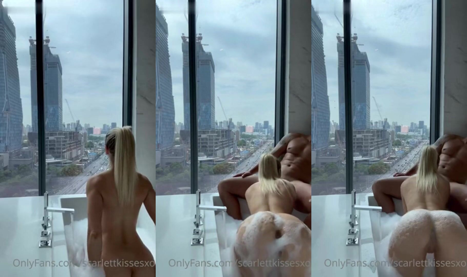ScarlettKissesXO Nude Bath Tub Blowjob OnlyFans Video Leaked