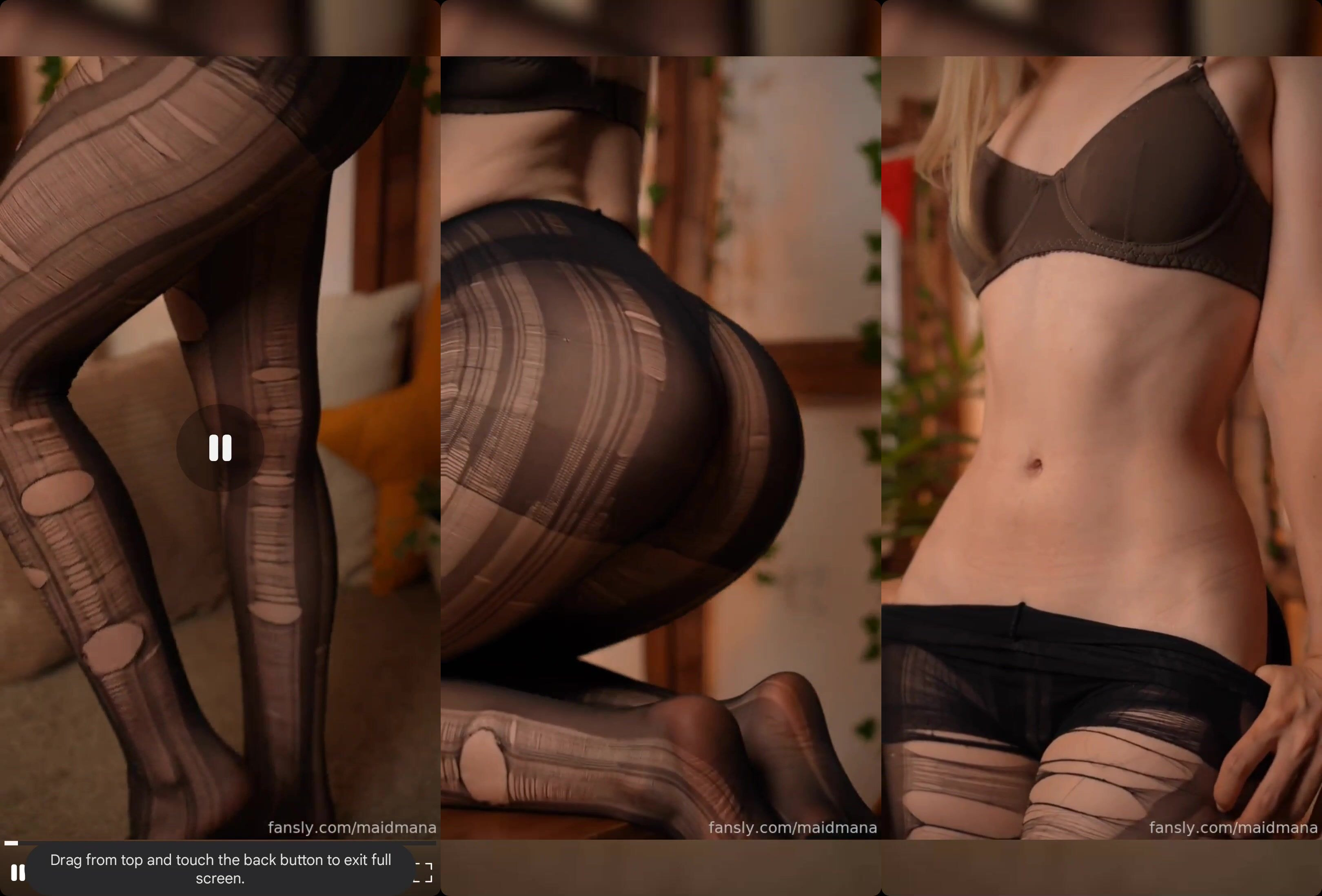 Maid Mana Ripped Black Stocking OnlyFans Video Leaked.