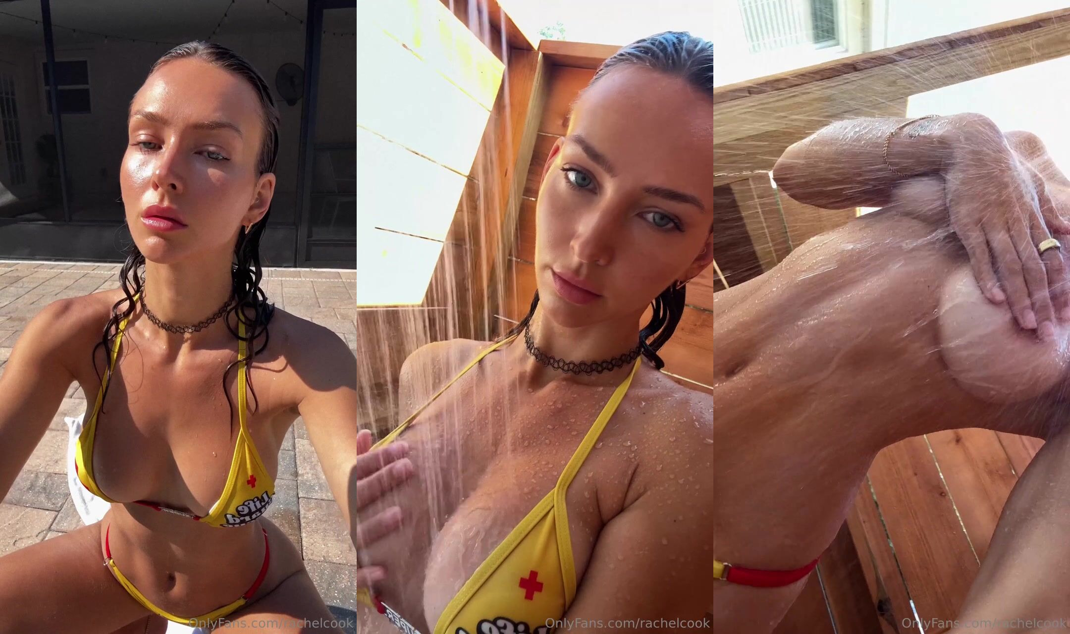 Rachel Cook Nude Outdoor Shower PPV Video Leaked