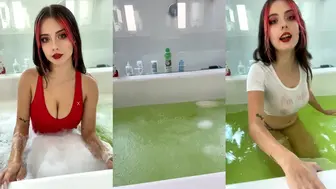 Burch Twins Nude See Through T Shirt Bathtub Video Leaked