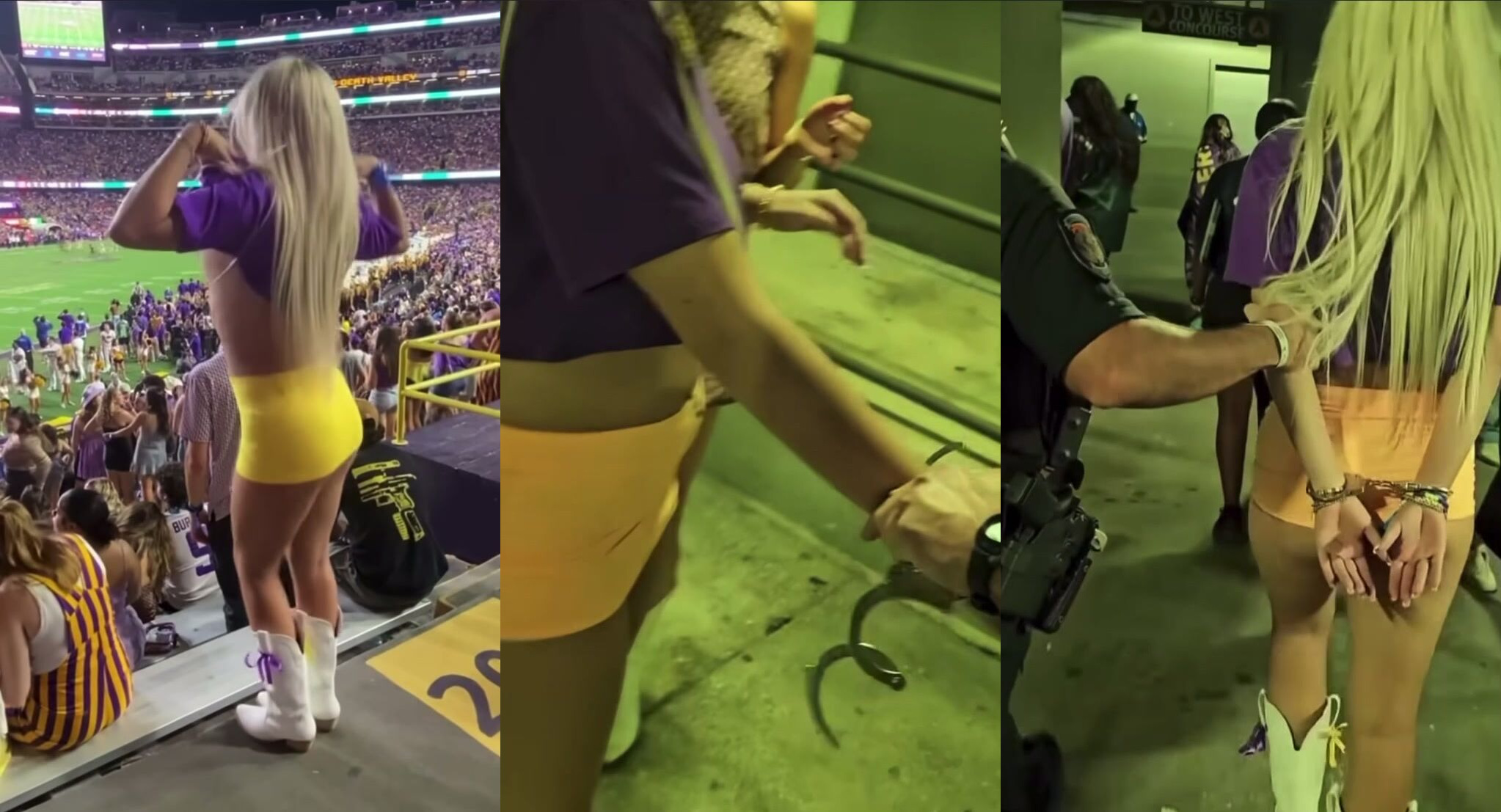 Abigaillutz Flashing Boobs At LSU Crowd