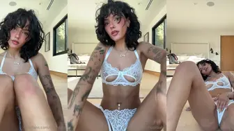 Noor Dabash White Lingerie Rubbing OnlyFans Video Leaked
