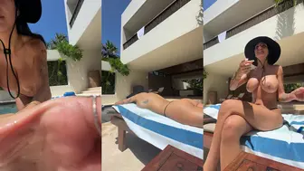 Mia Khalifa Nude Swimming Pool Livestream Video Leaked