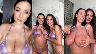 Angela White Shower with Lana Rhoades OnlyFans Video Leaked