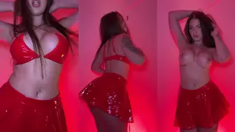 Rosa Salo Nude Red Latex Strip OnlyFans Video Leaked
