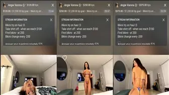 Angie Varona OF Bikini Tryon Livestream Video Leaked