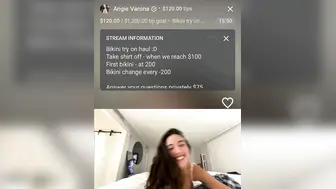 Angie Varona OF Bikini Tryon Livestream Video Leaked