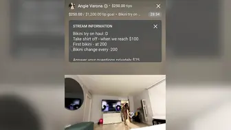 Angie Varona OF Bikini Tryon Livestream Video Leaked