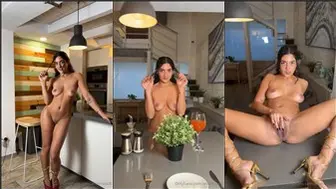 Aria Khan Onlyfans Full Naked Dining Table Masturbation Video Leaked