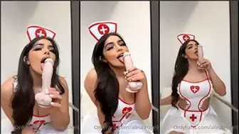 Alinaxrose Onlyfans Dildo Licking Nurse Video Leaked