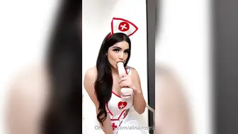 Alinaxrose Onlyfans Dildo Licking Nurse Video Leaked