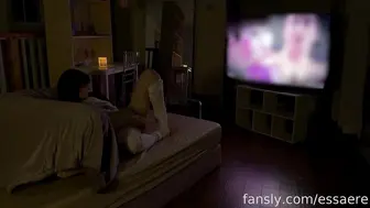 Essaere Fansly PPV Masturbation Watching Hentai Porn Tape Video Leaked