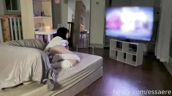Essaere Fansly PPV Masturbation Watching Hentai Porn Tape Video Leaked