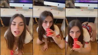 Lauren Alexis Onlyfans Dildo Deepthroat On Knees POV Video Leaked