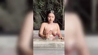 Angie Lorenna Onlyfans Dildo Ride Pool Seduction Outdoor Video Leakedl