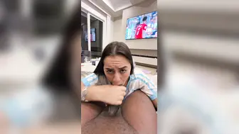 Jadeteen Serves Blowjob To BBC Boyfriend Watching Soccer POV Video Leaked
