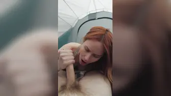 Catziilla Strips Serving Blowjob To BWC Inside A Tent Video Leaked