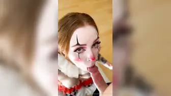 Ivory Fox Gives A Sloppy Head As A Clown Onlyfans Leaked 4k Exclusive Video