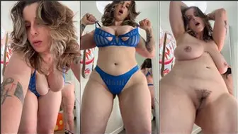 QTsnack Onlyfans Naked Strip Off Blue Lingerie Selfie Video Leaked