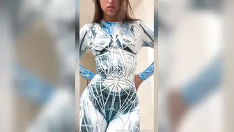 Mika Lafuente Strip To Lingerie White Venom Girl Onlyfans Tease Leak