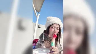 Bigcatmia Rides Her Rainbow Dildo Out In The Sun Onlyfans POV Video Leak