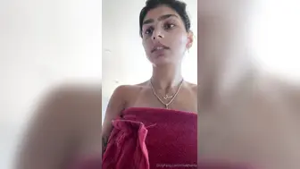 Mia Khalifa G String Panty Try On Topless Onlyfans Selfie Leaked