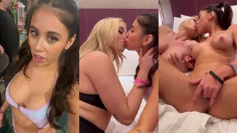 Horny Brunette Violet Summers Has Fun With Her Blonde Friend After Event POV Video Le