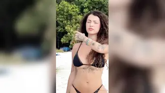 Malu Trevejo Onlyfans Black Bikini Tease On Beach Sexy Solo Video Leaked