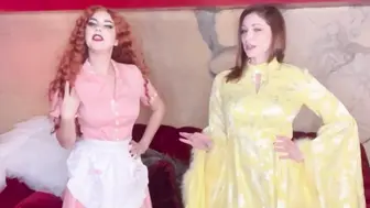Dare Taylor & Miss Carlotta Champagne Nude Try On Haul in Madonna Inn Uncensored Video Leaked