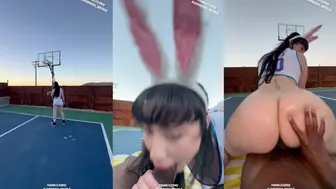 Auhneesh Nicole Cosplay and Hard Fucked On The Basketball Court