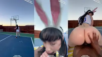 Lola Bunny Auhneesh Nicole Blows And Rides A BBC On A Basketball Court