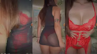 Sophie Rain Black Meshnet and Red Lingerie Video Leaked