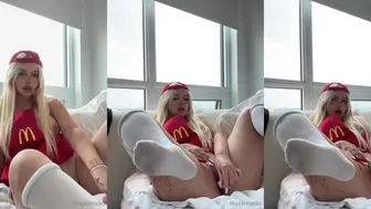 Dia Kimeko Fucks Her Pussy In A McDonald's Uniform