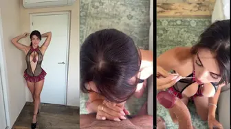 Emily Black Takes A Huge Load On Her Pretty Face After Giving A Blowjs Sextape Video