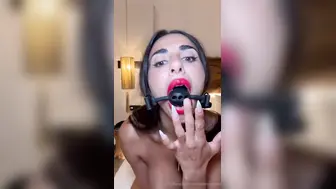 Therealmorenita Onlyfans Naked Strip Seduction Wearing Ball Gag Solo Video Leaked