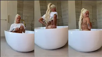 Jackie Laurito Aka nami_m0mmy_vip Onlyfans Teasing Topless Strip In Tub Video Leaked