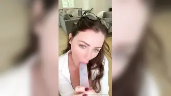 Sophie Dee Spits On Tits Went Topless After Dildo Blowjob Onlyfans Selfie Leaked