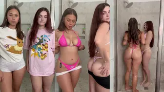 SophieRaiin & Summerxiris' Shower Teases Their Ass Onlyfans Video Leaked