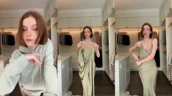 Dainty Wilder Undressing And Changing Into Green Dress leaked