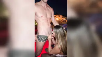 Christina Khalil Swallows Her BF's Cum In The Pool Onlyfans POV Video Leak