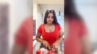 Anushka Deokate Big Boobs Shaking Cooking Compilation Video Leaked