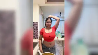 Anushka Deokate Big Boobs Shaking Cooking Compilation Video Leaked