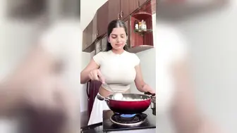 Anushka Deokate Big Boobs Shaking Cooking Compilation Video Leaked