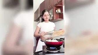 Anushka Deokate Big Boobs Shaking Cooking Compilation Video Leaked