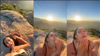 Jaaden Kyrelle Gives Blowjob To Her Man Enjoying Sunset On A Valley POV Selfie Leaked