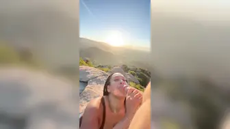 Jaaden Kyrelle Gives Blowjob To Her Man Enjoying Sunset On A Valley POV Selfie Leaked